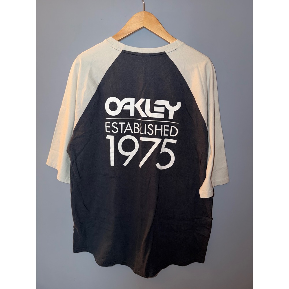 Oakley Established 1975 Raglan T-Shirt Mens XXL Graphic Tee 3/4‎ Sleeve